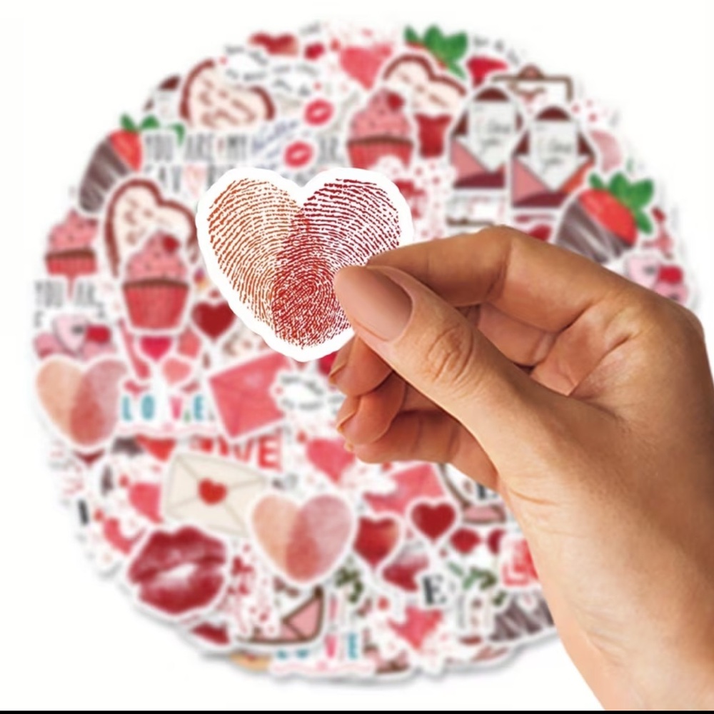 46 Pc Hearts & Kisses Sticker Pack - Picture 5 of 5